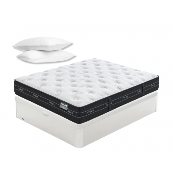 Pack Colchón Flex Nube Visco + Canapé Abatible Madera 19 + Regalo Almohada