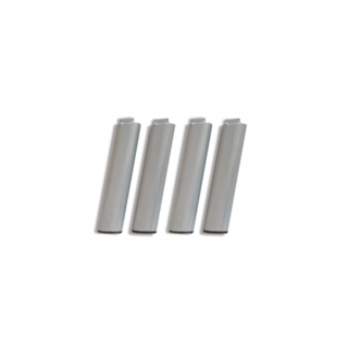 Juego de 4 patas ovaladas metalicas Pardo
