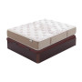 Pack canapé de madera y colchón Ensacado Visco Supreme Flex con almohada wengué