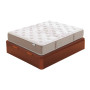 Pack canapé de madera y colchón Ensacado Visco Supreme Flex con almohada cerezo