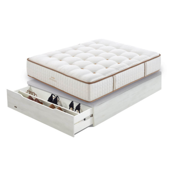 Pack Canapé Zapatero y colchón Alhambra Flex blanco veta