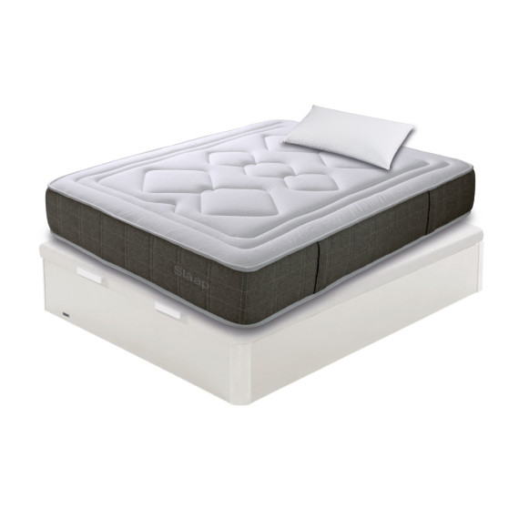 Pack Colchón Infinity Firmeza Media Slaap + Canapé Abatible Flex Madera 19 blanco 1 almohada
